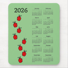 てんとう虫 2026年カレンダー マウスパッド