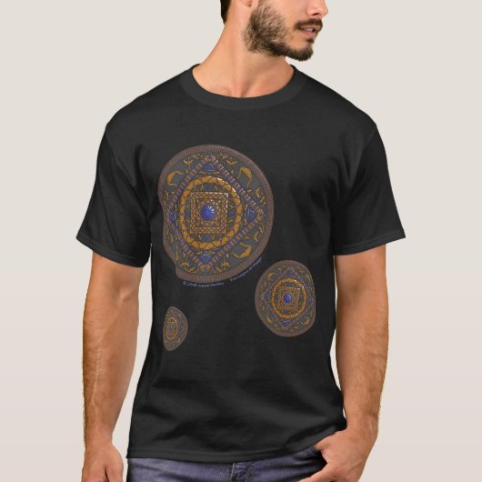 てんびらマンダラメンズダークシャツ Tシャツ (正面)