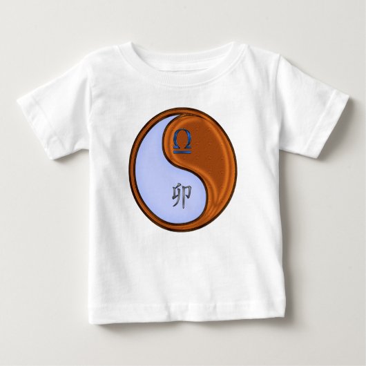 てんびん座と木兎 ベビーTシャツ (正面)