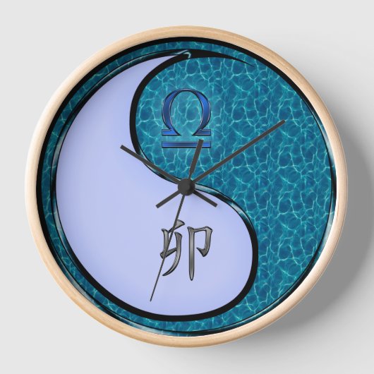てんびん座と水の兎 壁時計 (正面)