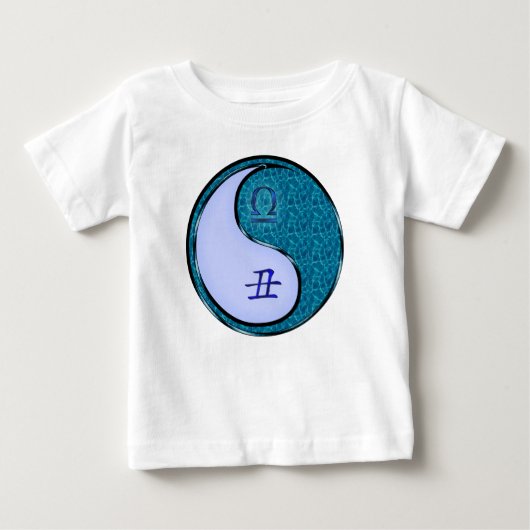 てんびん座と水の牛 ベビーTシャツ (正面)
