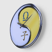 てんびん座と金属のねずみ ラージ壁時計 (傾斜)