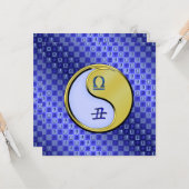 てんびん座と金属の丑年 カード (正面/裏面インサイチュ)