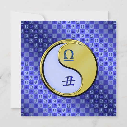てんびん座と金属の丑年 カード (正面)