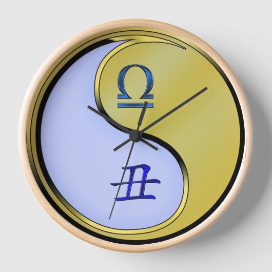 てんびん座と金属の丑年 壁時計 (正面)