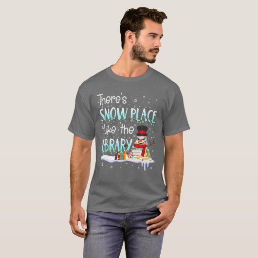 てんびん座のクリスマスLのような雪の降る場所 Tシャツ (正面フル)