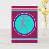 てんびん座のグリーティングカード カード (黄色い花)