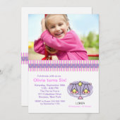 てんびん座の写真を使った誕生日パーティーの招待状 招待状 (正面/裏面)