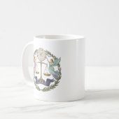 てんびん座の天使のてんびん座のコーヒーカップ コーヒーマグカップ (正面左)