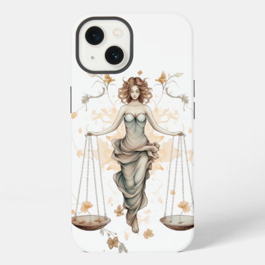 てんびん座の女性 iPhoneケース (裏面)