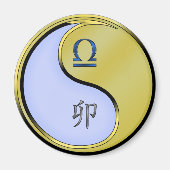 てんびん座 & 金のうさぎ マグネット (正面)