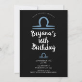 てんびん座 ９月 １０月 誕生日 占星術 招待状 (正面)