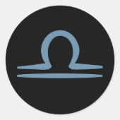 てんびん座 9月10月誕生日 占星術 ラウンドシール (正面)