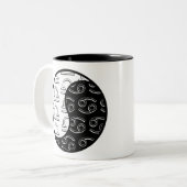 てんびん陰陽〔占星術の〕十二宮図カップル ツートーンマグカップ (正面左)
