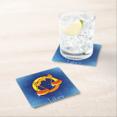 てんびん〔占星術の〕十二宮図コースター スクエアペーパーコースター (インサイチュ)