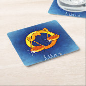 てんびん〔占星術の〕十二宮図コースター スクエアペーパーコースター (アングル)