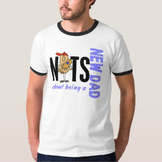 であることについてのナット新しいパパ1 (青) Tシャツ