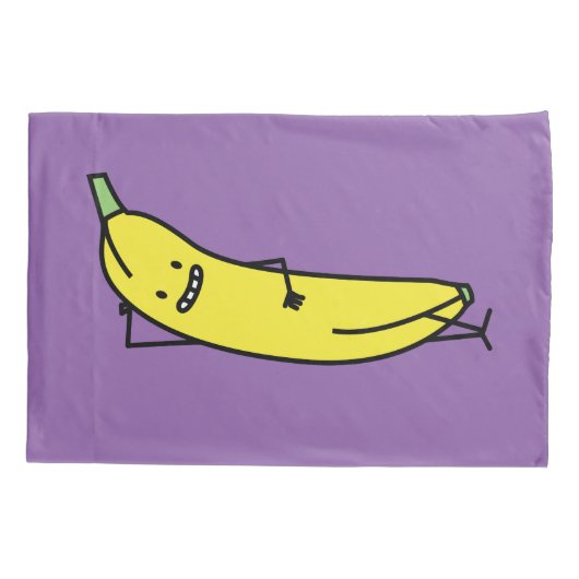 であるバナナ微笑し、およびリラックスさせる置きます 枕カバー (裏面)