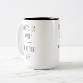 である何が夕食のコーヒー・マグのため ツートーンマグカップ (正面左)