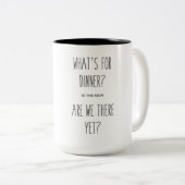 である何が夕食のコーヒー・マグのため ツートーンマグカップ (正面右)