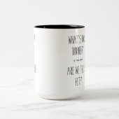 である何が夕食のコーヒー・マグのため ツートーンマグカップ (中央)