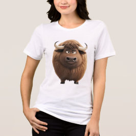 でかい かわいい 牛のロゴ プリントTシャツ | ゾディアック オックス グラフィック トライブレンドＴシャツ