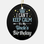 ~できて保おじさんの誕生日がうれしい。 セラミックオーナメント (左)