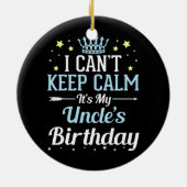 ~できて保おじさんの誕生日がうれしい。 セラミックオーナメント (裏面)