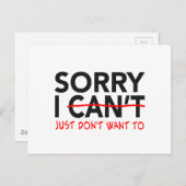 できない ポストカード (正面/裏面)