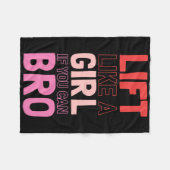 できるなら女みたいに上げろBro - 筋トレ 重量 フリースブランケット (正面(横))