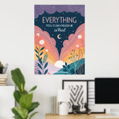 できるの想像は実在すべてだやる気を起こさせる。 ポスター (ホームオフィス)