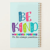 できる限り親切である プランナー手帳 (裏面)