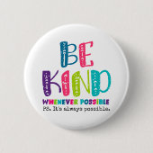 できる限り親切である 缶バッジ (正面)