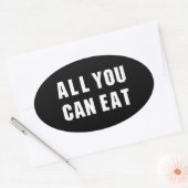 できる限り食べ 楕円形シール (封筒)