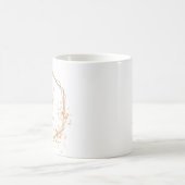 "できる、そしてやる" ゴールドとピンクのマグカップ コーヒーマグカップ (中央)