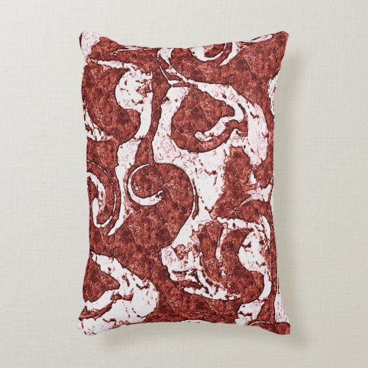 でこぼこのサンゴと白い斑点 アクセントクッション (正面(垂直))