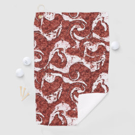 でこぼこのサンゴと白い斑点 ゴルフタオル