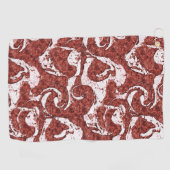 でこぼこのサンゴと白い斑点 ゴルフタオル (横)