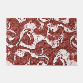 でこぼこのサンゴと白い斑点 ドアマット