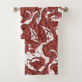 でこぼこのサンゴと白い斑点 バスタオルセット