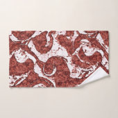 でこぼこのサンゴと白い斑点 バスタオルセット (ハンドタオル)