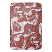 でこぼこのサンゴと白い斑点 バスマット (正面縦)