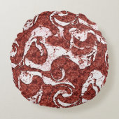 でこぼこのサンゴと白い斑点 ラウンドクッション (正面)