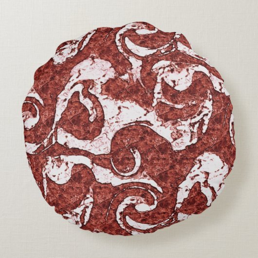 でこぼこのサンゴと白い斑点 ラウンドクッション (裏面)