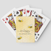 でこぼこ蜂は幸せな夏のおもしろいユーモアの名前 トランプ (裏面)