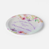 ですかわいらしから、パーソナライズされた紙プレート結婚の ペーパープレート (アングル)