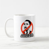 ですパーキングメーターのTシャツのため変えて下さい コーヒーマグカップ (左)