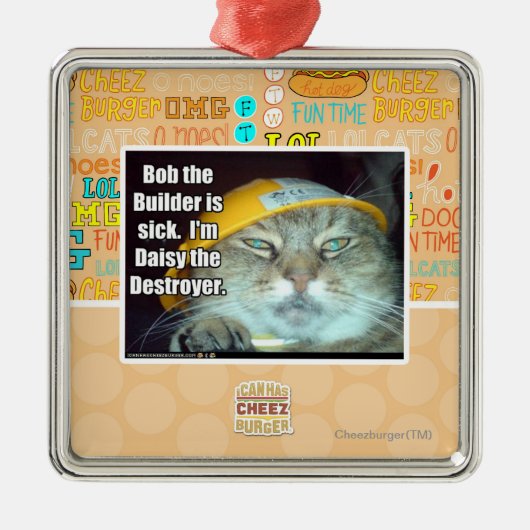 です病気建築者は振れます メタルオーナメント (正面)