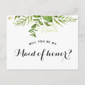 "です私のメイド・オブ・オーナー（花嫁付き添い人）か"。 提案カード 案内ポストカード (正面)