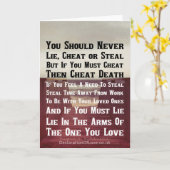 ~でなければ嘘をついたり、ごまかしたり、盗んだりしてはいけない カード (黄色い花)